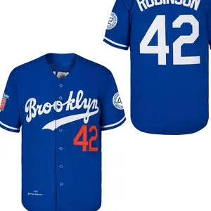 Unisex Brooklyn Baseball Jersey #42 Robinson – Classic American Style, Loose Fit, Perfect for Streetwear Lovers