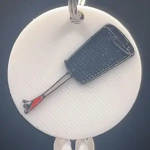 Nail Tech NFC Embedded Keychain 5 - Lightweight Durable PLA Plastic with Built-in NFC for Instant Link Sharing, One Tap Connectivity