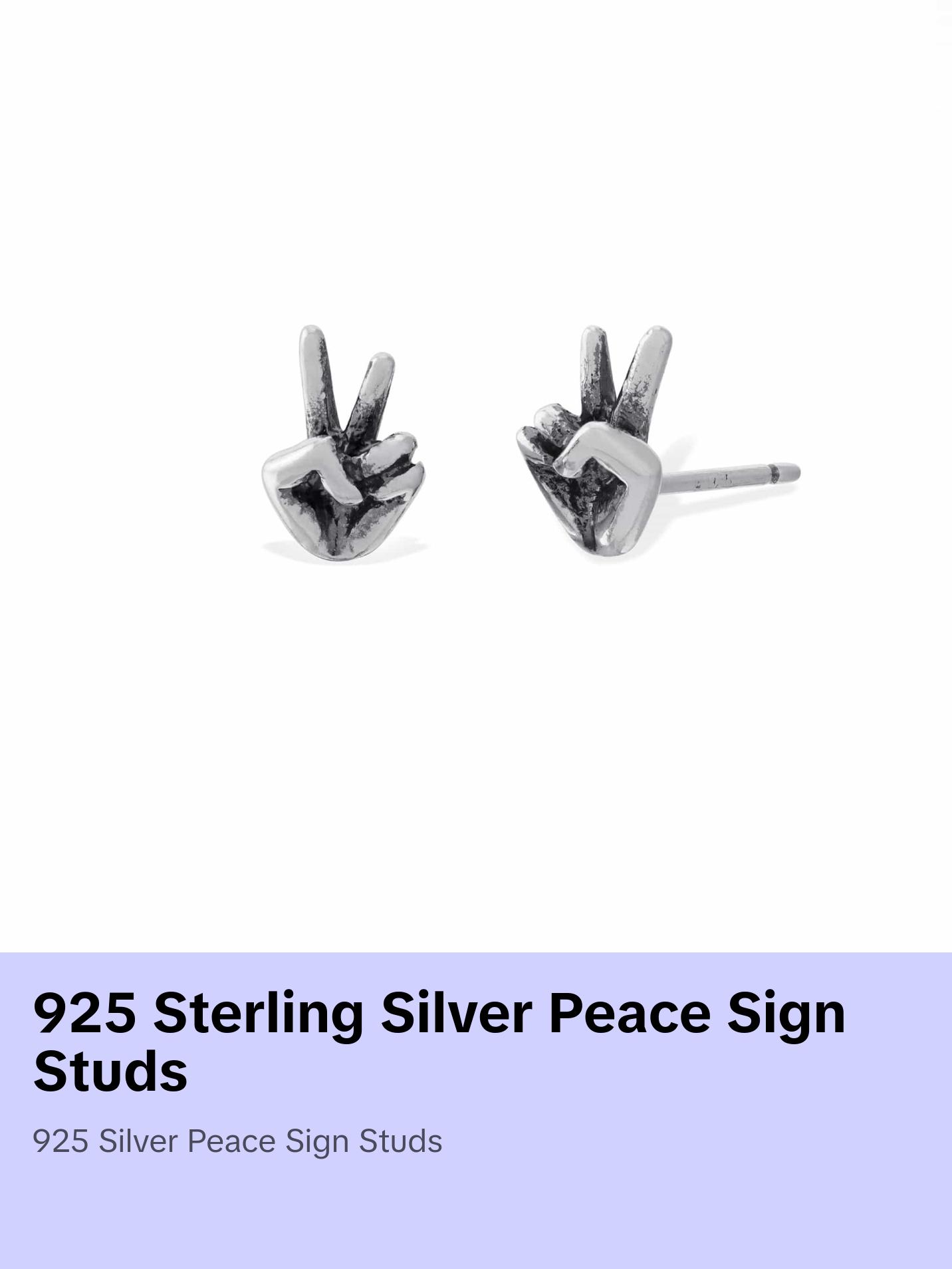 Peace Sign Studs
