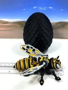 3D Printed Articulated Cyber Bee Fidget Toy 4.5" Executive Desk Toy for Stress Relief and Articulation