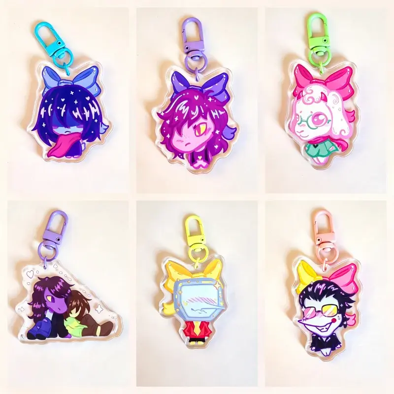 Deltarune Acrylic Keychain, Kris, Susie, Ralsei, Tenna & Spamton Chibi Bag Charm, Fan Gift