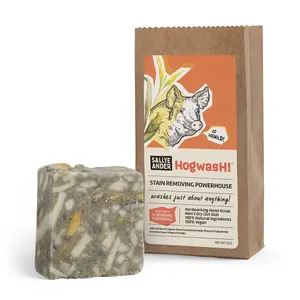 SallyeAnder Hogwash! Stain Remover Soap Bar All-Natural Handmade Laundry Treatment for Tough Stains, Non-Chemical
