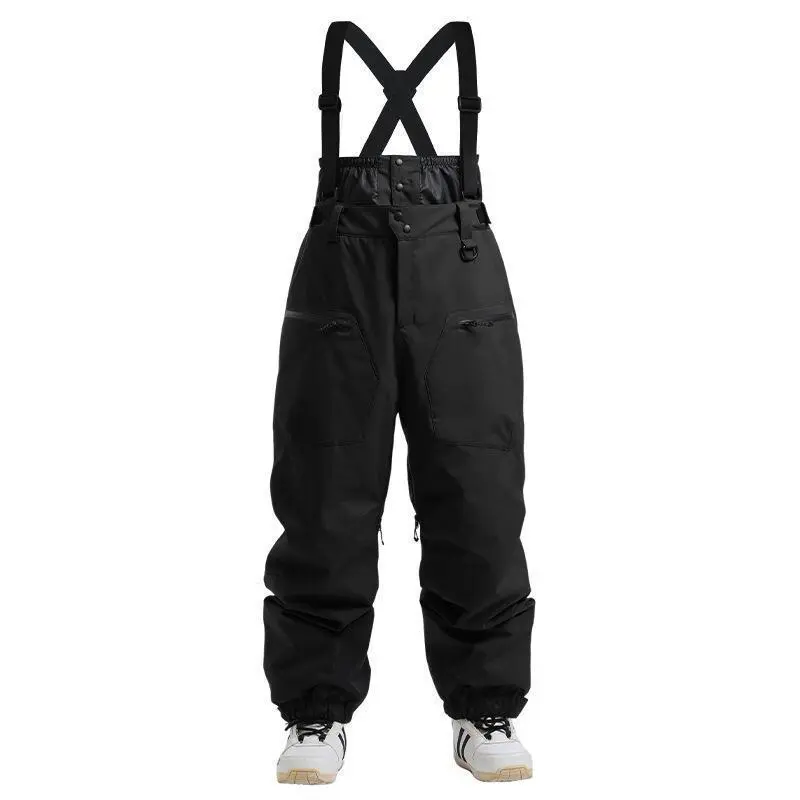 New with thickened shoulder straps cotton insulation, single double board windproof and waterproof, winter ski pants for men New with thickened shoulder straps cotton insulation, single double board windproof and waterproof, winter ski pants for men