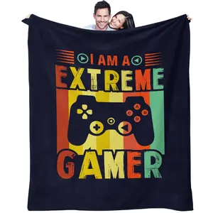 Cool gaming console pattern, suitable for children and adults' holiday birthday gifts, soft, warm and lightweight plush blanket, suitable for bed, sofa, car, room decoration