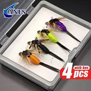 4pcs Fly Fishing Lure - Fishing Lure Set, Realistic Fly Design for Trout Fishing, Amazing fishing lure for Angler, Fishing Tackle