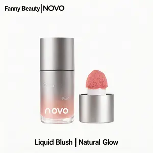 NOVO Liquid Blush Easy to Blend Natural Glow Sponge Brush Head Multi-Use for Eyes Cheeks Lips