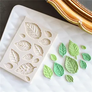 DIY Leaf Fondant Cake Baking Liquid Silicone Molds, Reusable Mold, Multiple Leaf and Maple Leaf Silicone Molds Set for Creative Baking Baking Supplies