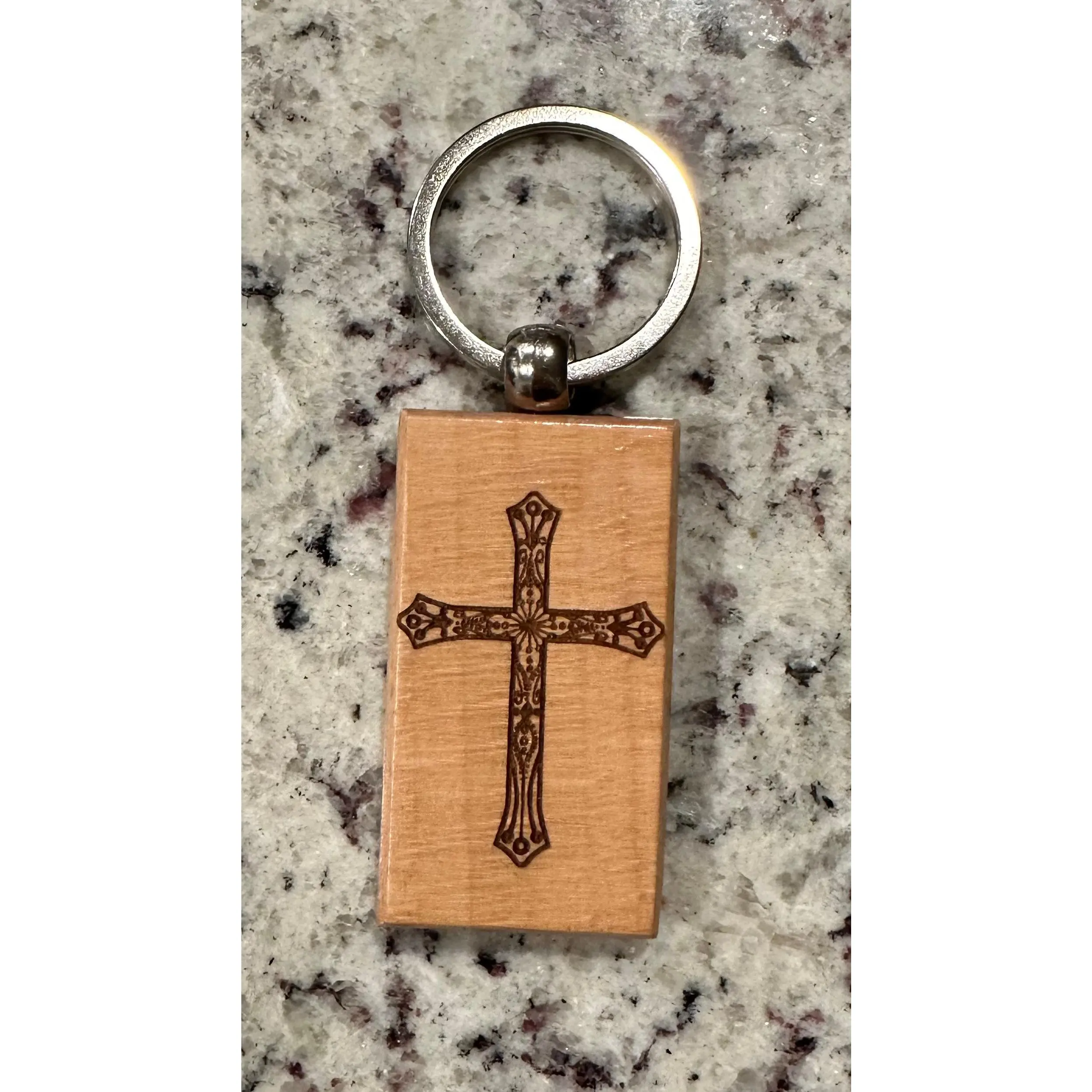 Simplistic Cross Keychain