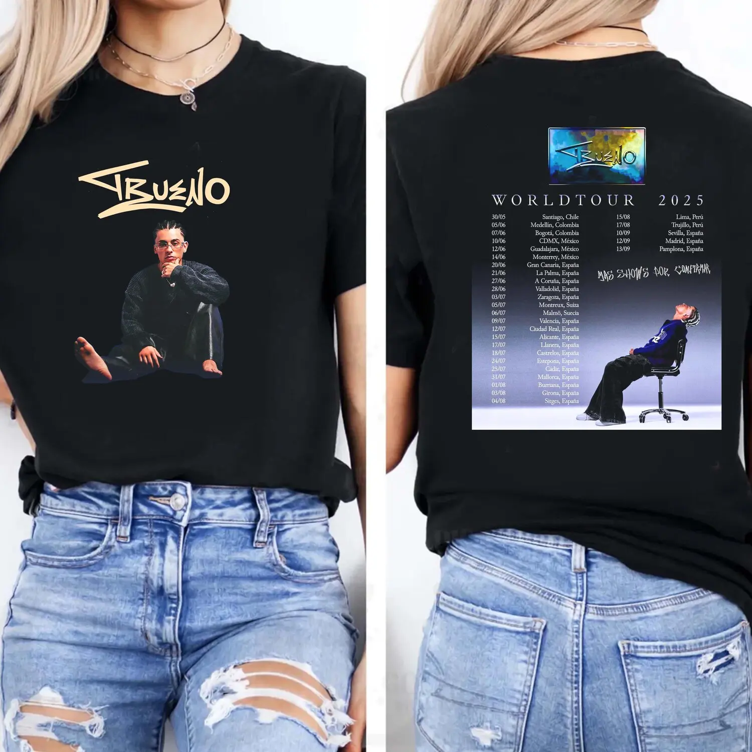 Youth and Adult Trueno tour T-shirt, World Tour 2025, Country Music Tee