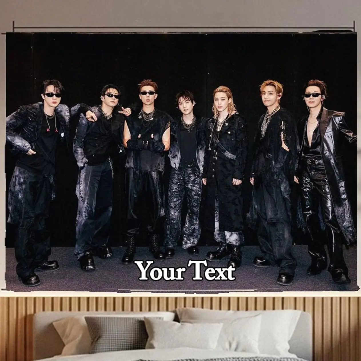 Arirang World Tour Wall Flag Tapestry, Kpop Tour Wall Banner Merch & Gift 2026| Bantan Boys | Personalized Wall Art | Polyester Fabric |