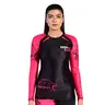ROAR-INT Pink-Black Women MMA BJJ Jiu-Jitsu No-Gi Grappling Fight Gear Full Sleeve Rash Guard
