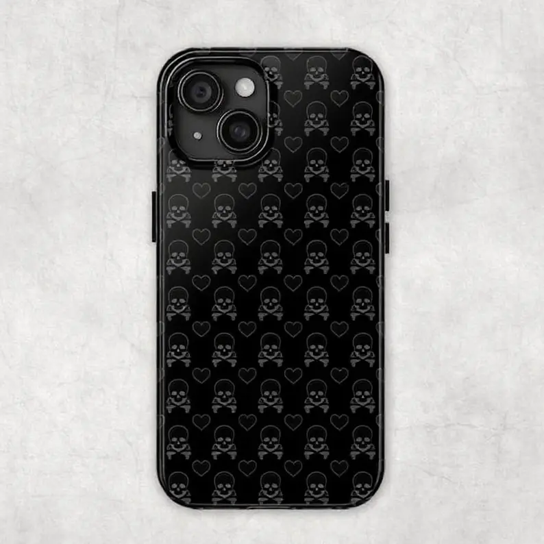 Blue Skully | Skull n Crossbones Y2K Emo Goth Aesthetic Tough Phone ...