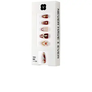 Never Have I Ever Burgundy Cherub Press-On Nails