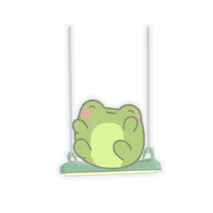 Frog on Swing Sticker