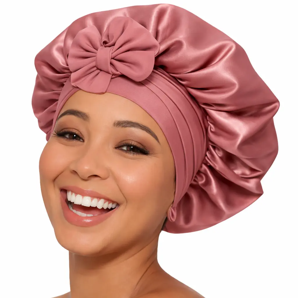 Satin Luxe Double-Lined Hair Bonnet – Frizz Control & Moisture Retention