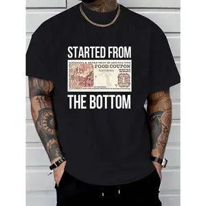 "Retro USDA Food Coupon Graphic T-Shirt, Funny Humble Beginnings Meme Tee for Men & Women"