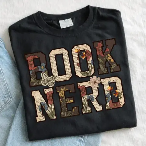 Women's Cotton Casual Book Theme Round Neck Graphic T-Shirt - Short Sleeves Unisex Fit Tops for Women, Sublimated Casual Wear for Book Lovers