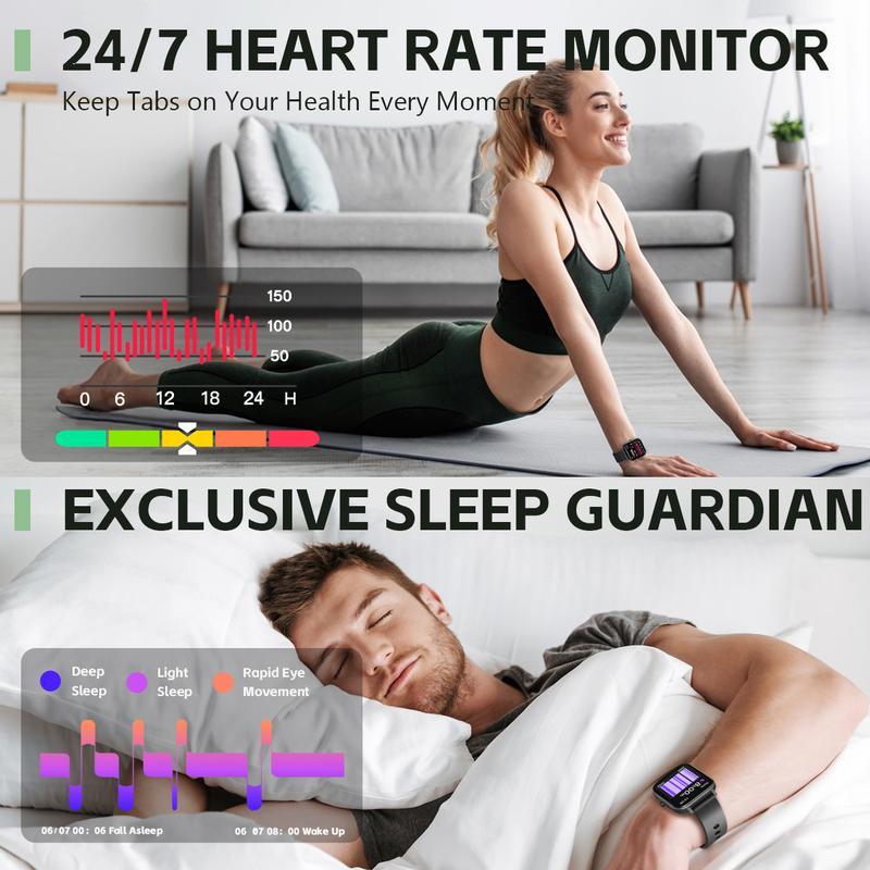 1.85"Large-screen Smartwatch,Compatible WithAndroid/iPhone, Featuring High-definition Voice Calls,Multiple Sports Modes, Suitable For Sleep Monitoring,Daily Wear,With A Variety Of Interfaces ToChoose From.Back-to-school gifts,valentines gift for boyfriend