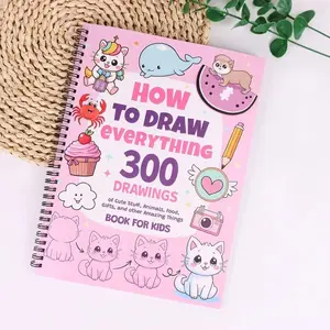 Art Enthusiast All-Purpose Painting Guide Book, Includes 300 Cute Step-By-Step Illustrations, Covering Adorable Animals, Food, Gifts Themes