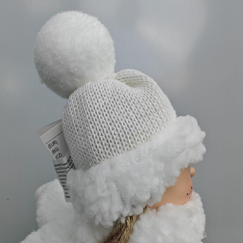 White Knitted Angel Long Legs White Feather Wing Knitted Cloud White Plush Fairy Girl Doll Decoration Festival Plush Edge Doll