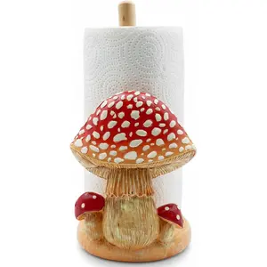 Mushroom Paper Towel Holder, Decorative Paper Towel Holder for Kitchen, Standing Paper Towel Holders Cute,  Roll Holder for Kitchen Accessories,Bathroom,Farmhouse,Christmas,Housewarming