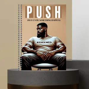 9. MEN P.U.S.H. Pray Until Something Happens Prayer Journal Matte Hard Cover