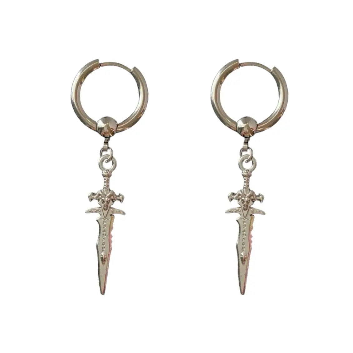 Dagger Dangle Drop Earrings for Men Women