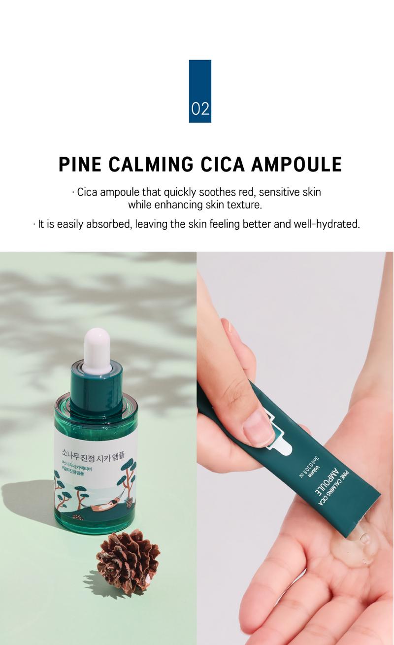 ROUND LAD Stick Pouch Kit – Gentle K-Beauty Skincare to Go |Travel-friendly | Comfort (1025 Dokdo Cleanser 3ml*3ea, Pine Calming Cica Ampoule 3ml*3ea, Soybean Panthenol Cream 3ml*3ea, Birch Juice Moisturizing Sunscreen 3ml*3ea)