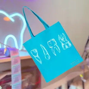 Anatomy Teeth Light Blue Tote Bag