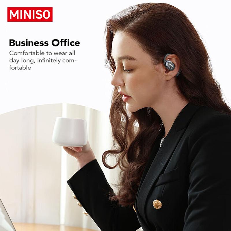 MINISO MS156 Ultra Open-Back True Wireless Bluetooth Earbuds High-Fidelity Stereo Sound IPX5 Waterproof Sports-Style Ear Tips Solar-Powered Anti-Theft Mount for Nest Cam Translation Earphones