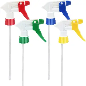 Cosywell Plastic Spray Bottle Nozzle Heavy Duty Spraying Bottle Replacement Part Leak Proof Mist Water Bottle Spray Nozzle for Chemical Cleaning Solutions All-Purpose Adjustable Head Sprayer 4PCS