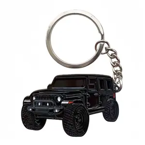Durable Metal Enamel Car Keychain for Off-Road SUVs, Wear-Resistant, Stylish Key Accessory for Daily Carry & Gifting