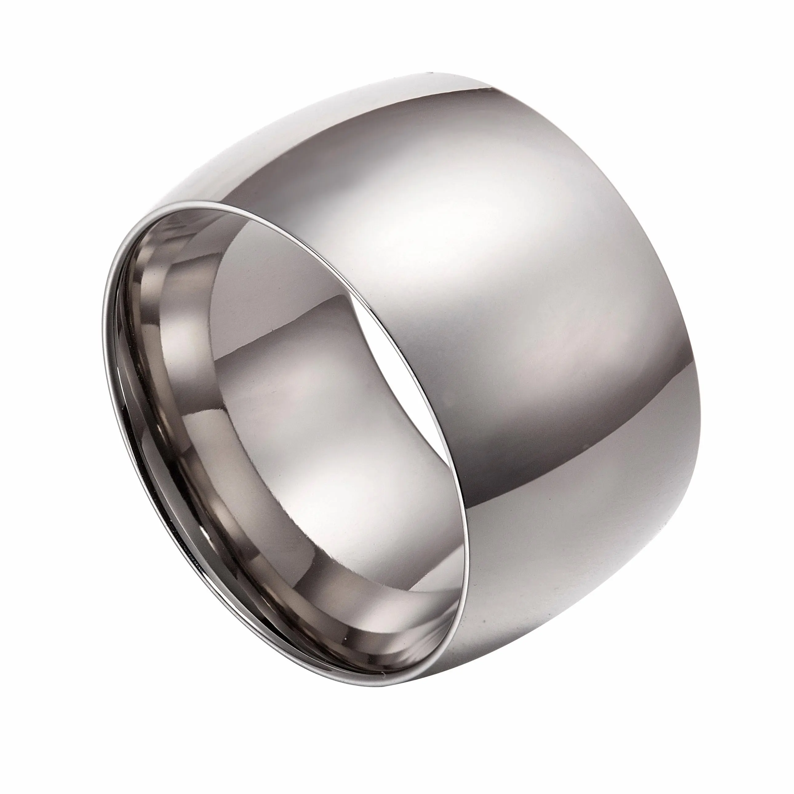 Men's Women's 15mm 316L Stainless Steel Comfort Fit Ring Size 7-15 Half Size SR16 Metal: 316L Stainless Steel