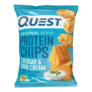 Quest Nutrition Protein Chips – Cheddar & Sour Cream (1.1 oz Bags, Pack of 12)