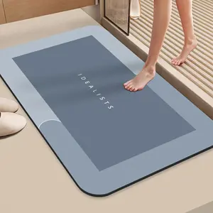 Modern Absorbent Non Slip Bath Mat for Bathroom Kitchen Laundry Room Floor Mat Quick Dry Waterproof Rug Home Decor