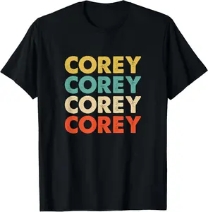 100% cotton Unisex Corey Name T-Shirt
