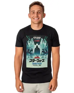 Disney Star Wars Darth Vader T-Shirt Men's Kanji Poster Design Graphic Tee