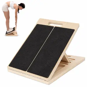 Deals for you   Portable Wooden Slant Board for Calf Stretching Squats Calf Stretcher Pilates Physical Therapy Equipment Adjustable Incline Board for Knees Ankle Heel Feet Leg