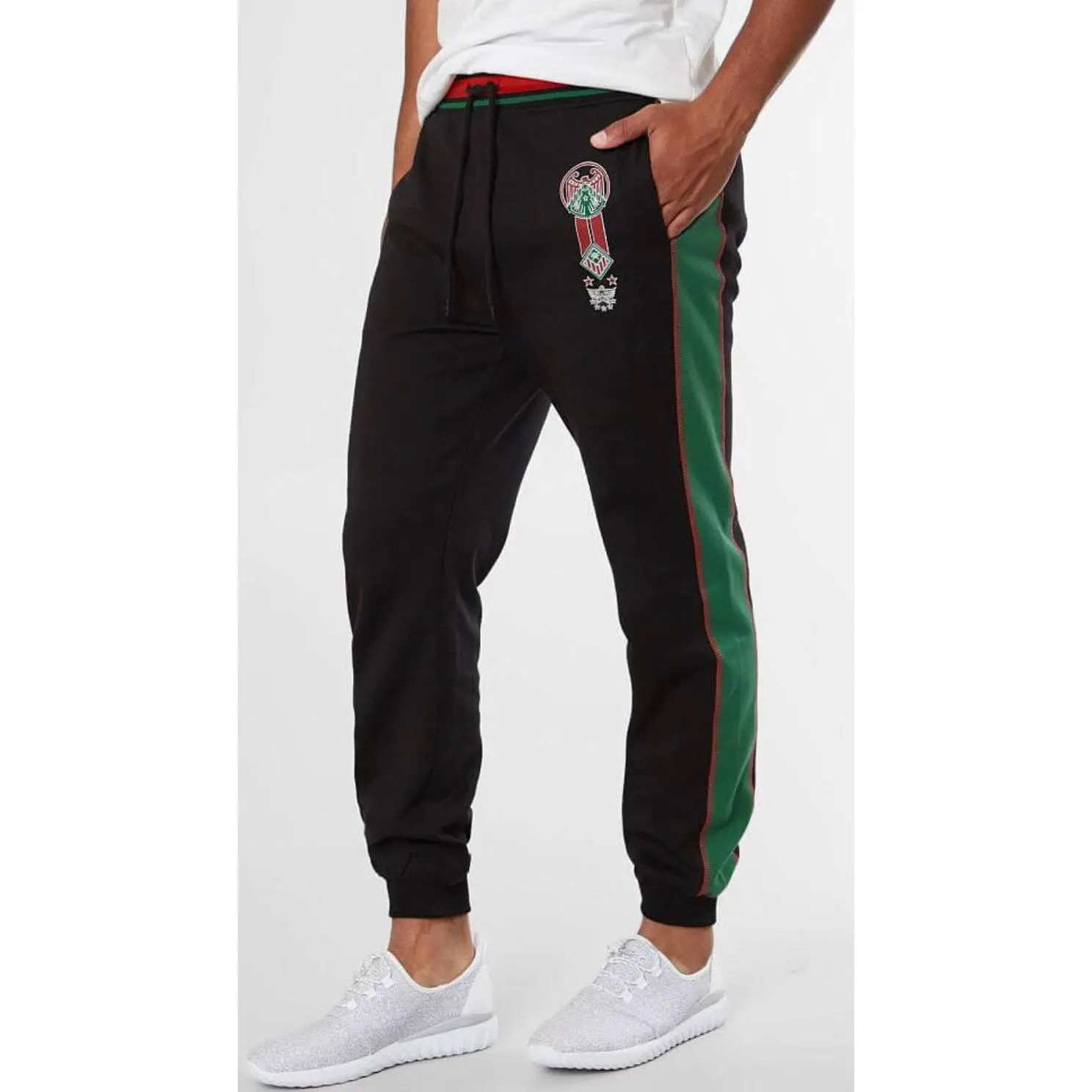 American Fighter Men's Hartley Jogger Sweatpants - Casual Athletic, Side-Striped Cotton Blend, Cinch Tie Waist