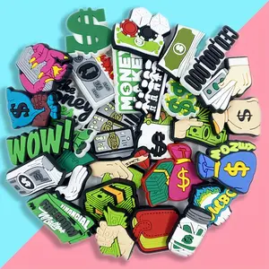 29 Pieces Money Shoes Charm for Clog Different Matching Sandals Wristband Bracelet, Dollar Doll Banknote Charm Party Gift Footwear Comfort