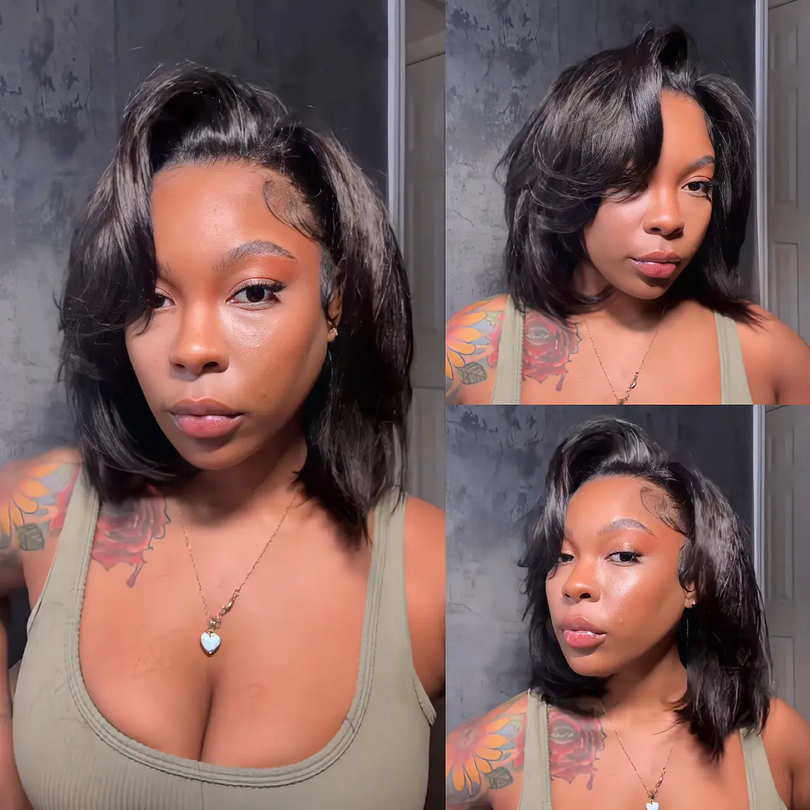 ISEE HAIR New In Perm Straight Blow-Out Bob Half Wig Wear Go Glueless Flip Over Wig with InvisiFit Strap #TikTokShopBackToSchool #SohoChic, Glueless Black Wig, Wigs Glueless