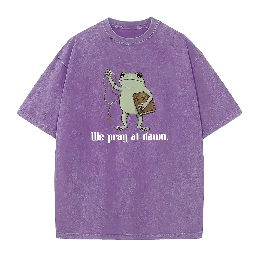Washed T-shirt-Purple