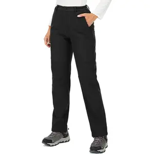 Womens Snow Pants Winter Fleece Lined Waterproof Soft Shell Insulated Outdoor Camping Travel ski PantsGift