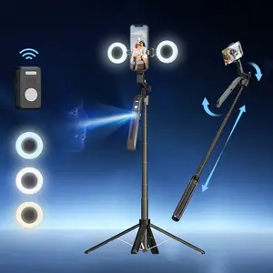 FUNSNAP AI Tracking Tripod for smartphone with Remote, Extendable 360° Rotation Selfie Stick Tripod for Android Phone, Gesture Control Phone Tripod for YouTube, Vlog, Live Streaming, TIK Tok, gift