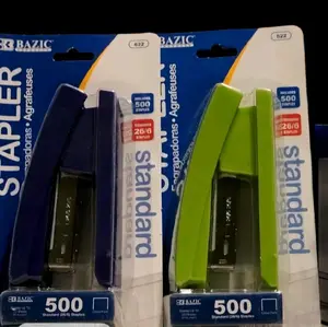 Random Color Stapler and Staples Pins Set Includes 2 Packs of 500 & 5000 Staples for Office Home Use