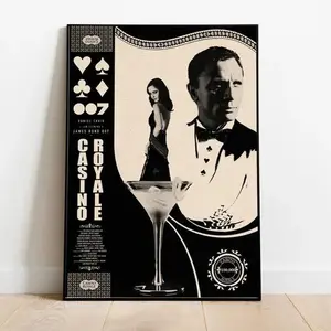 Casino Royale, James Bond Poster, Minimalist Movie Poster,Vintage Retro Art Print, Custom Poster, Wall Art Print, Home Decor