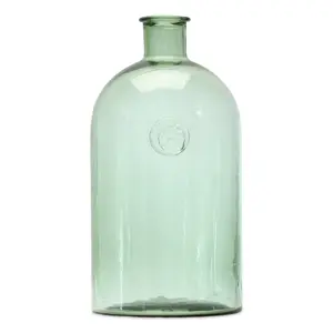 360 Stand 12 in. Green Bud Form Glass Table Vase - Floral Decorative Piece with Watertight Seal, Country Look Home Decor Gift for Home Supplies (Model 516262), Flower