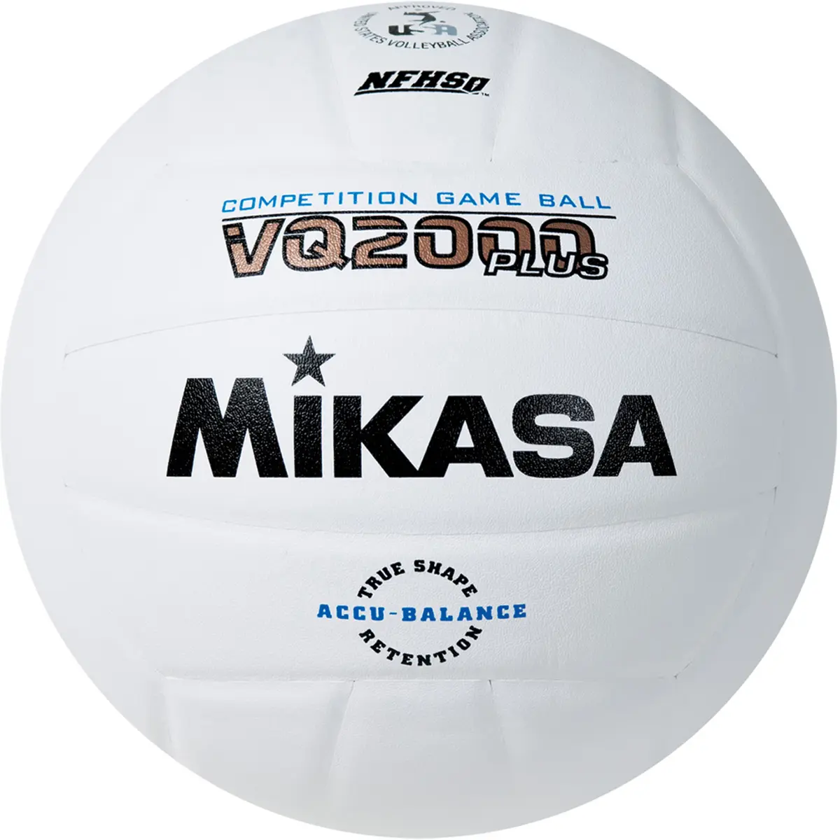Mikasa VQ2000 Composite Volleyball - NFHS Approved Game Ball with Accu-Balance and True Shape Retention, Volleyballs, Composite Cover, Fabric Center, Accu-Balance Fabric Center