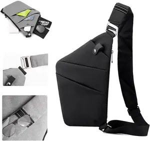 Elloy Doc Anti Theft Travel Bag, Travel Purses Anti Theft Safe Slim Sling CrossBody Bag, Personal Flex Bag for Men&Women