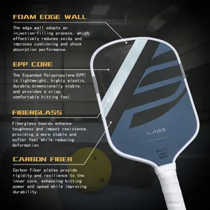 Boomstik Carbon Fiber T700 Pickleball Paddle, Foam Core for Better Control, 16mm Thick Hot Formed, High Friction Surface, Ideal for Competitive Players